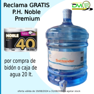 Envase con caño + Agua ozonizada Santander 20 lt