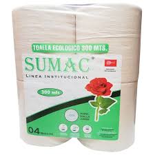 Papel Tolla Sumac Ecologico 300 mts 4 Rollos